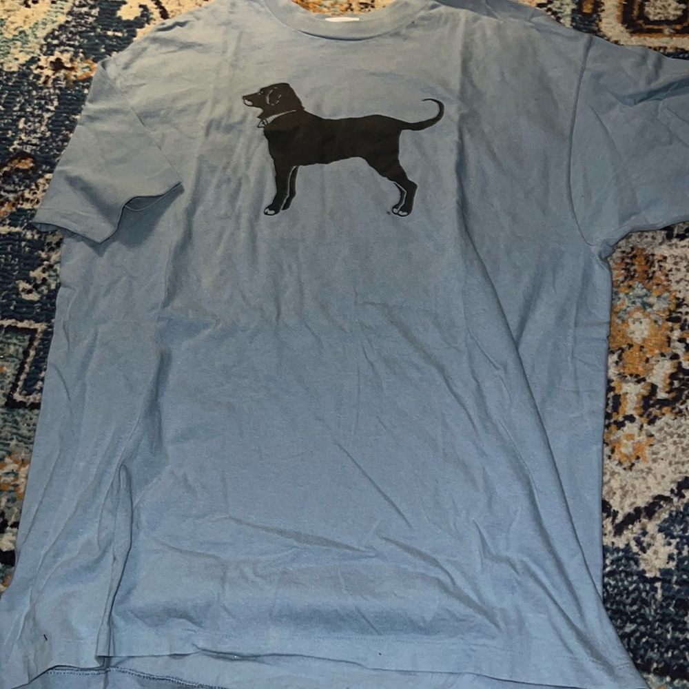 The Black Dog UNIISEX tee in muted cornflower blue. 1994.
